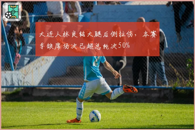 大连人林良铭大腿后侧拉伤，本赛季缺席场次已超总轮次50%
